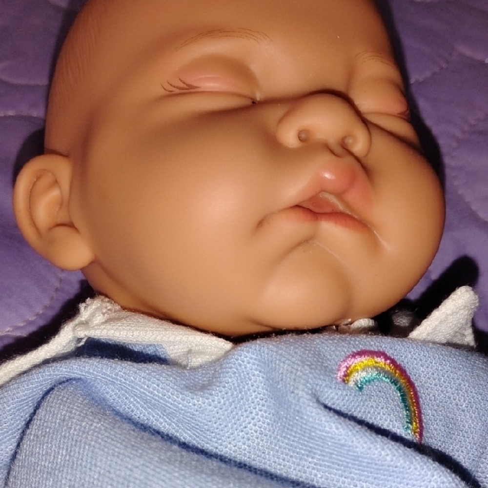 Realistic Baby Doll with Blue Outfit